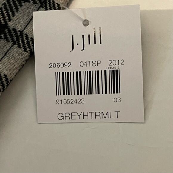 J Jill Black, Gray & Tan Plaid OfficeCore Career Pencil Skirt NWT Size SP - Picture 10 of 12